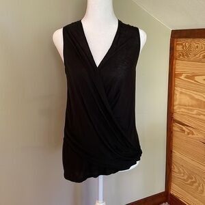 Express Black Sleeveless V-Neck Wrap Top Extra Small